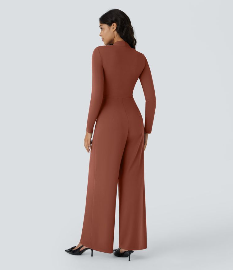 Combinaison de cérémonie à manches longues, coupe large avec poches latérales et zip invisible - Édition Easy Peasy