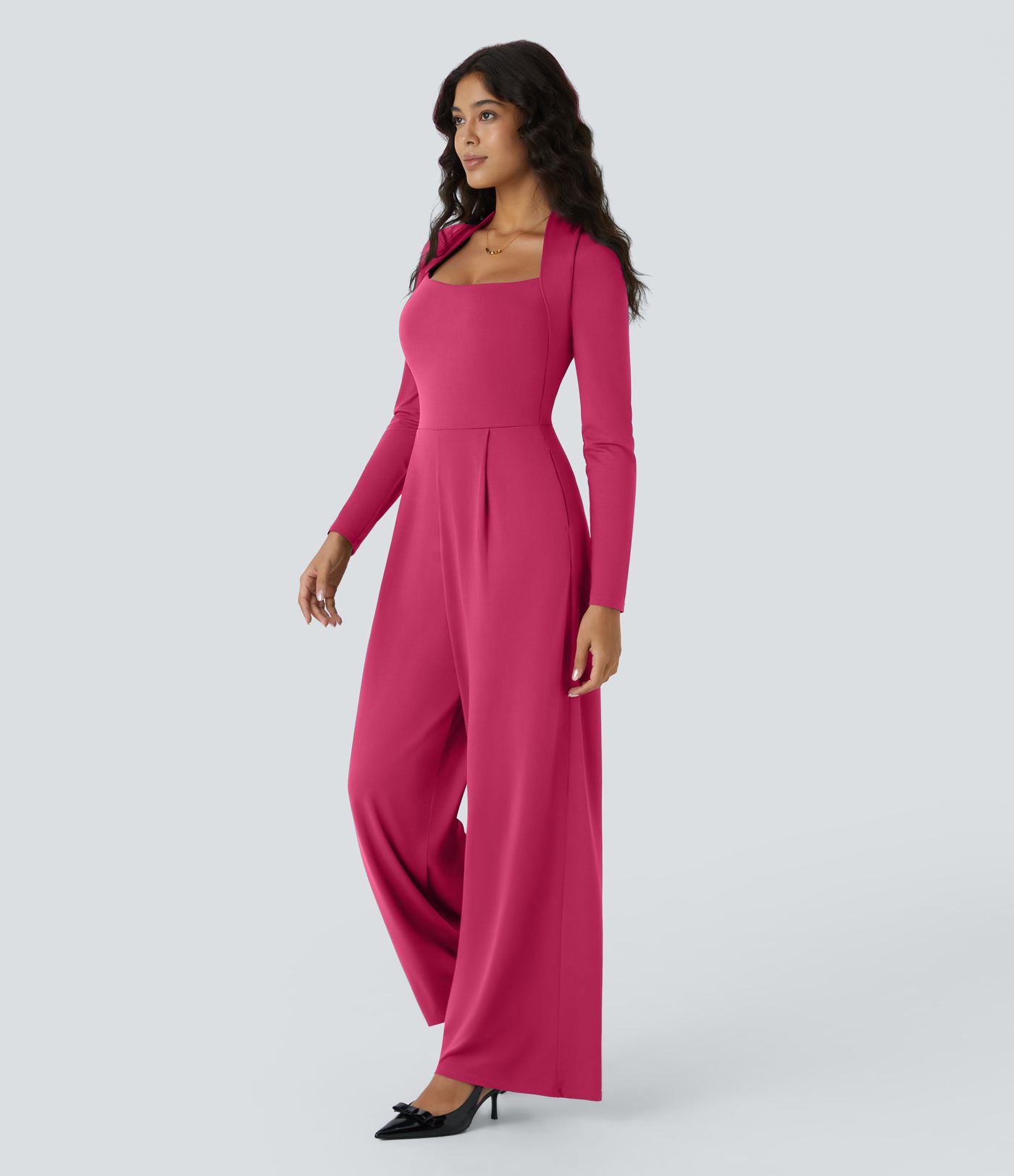 Combinaison de cérémonie à manches longues, coupe large avec poches latérales et zip invisible - Édition Easy Peasy