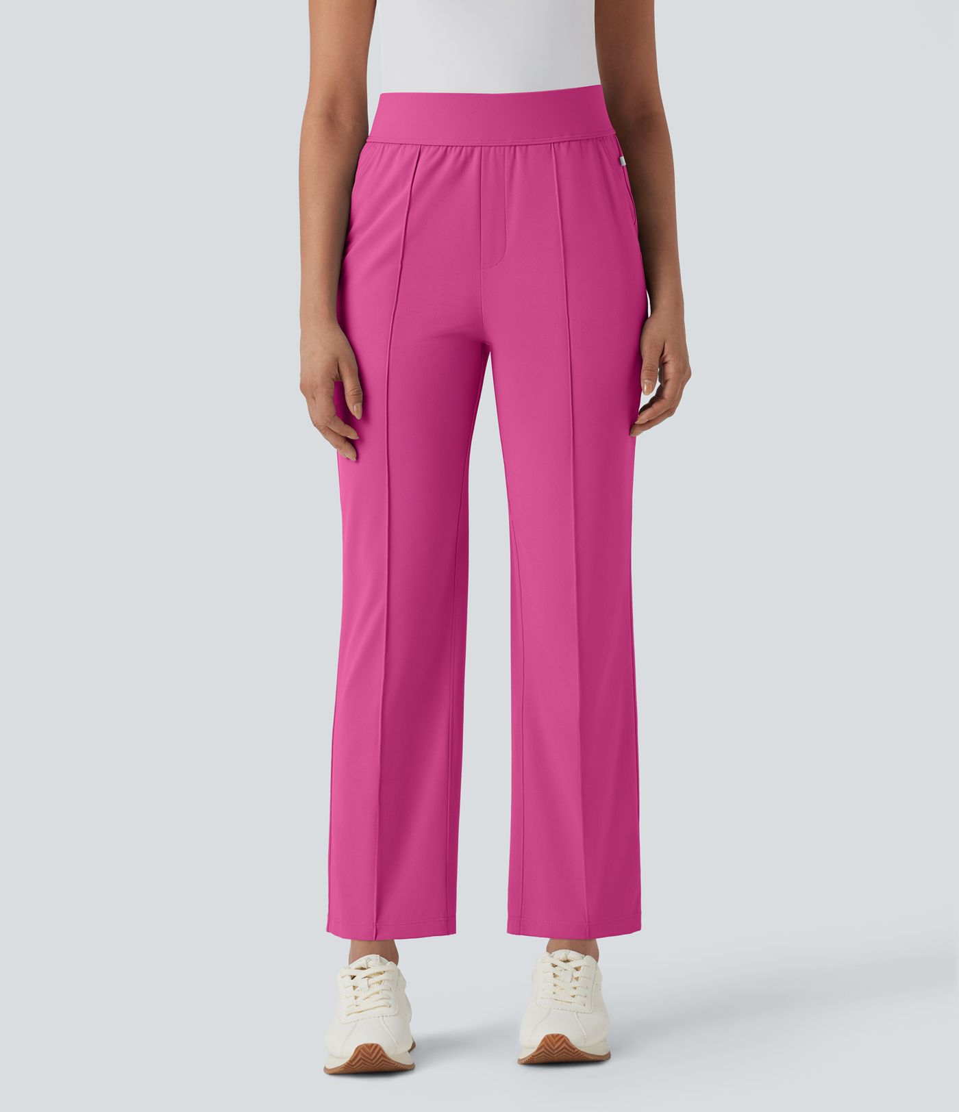 Pantalon de golf séchage rapide, taille mi-haute, avec poches et poche tee, UPF40+