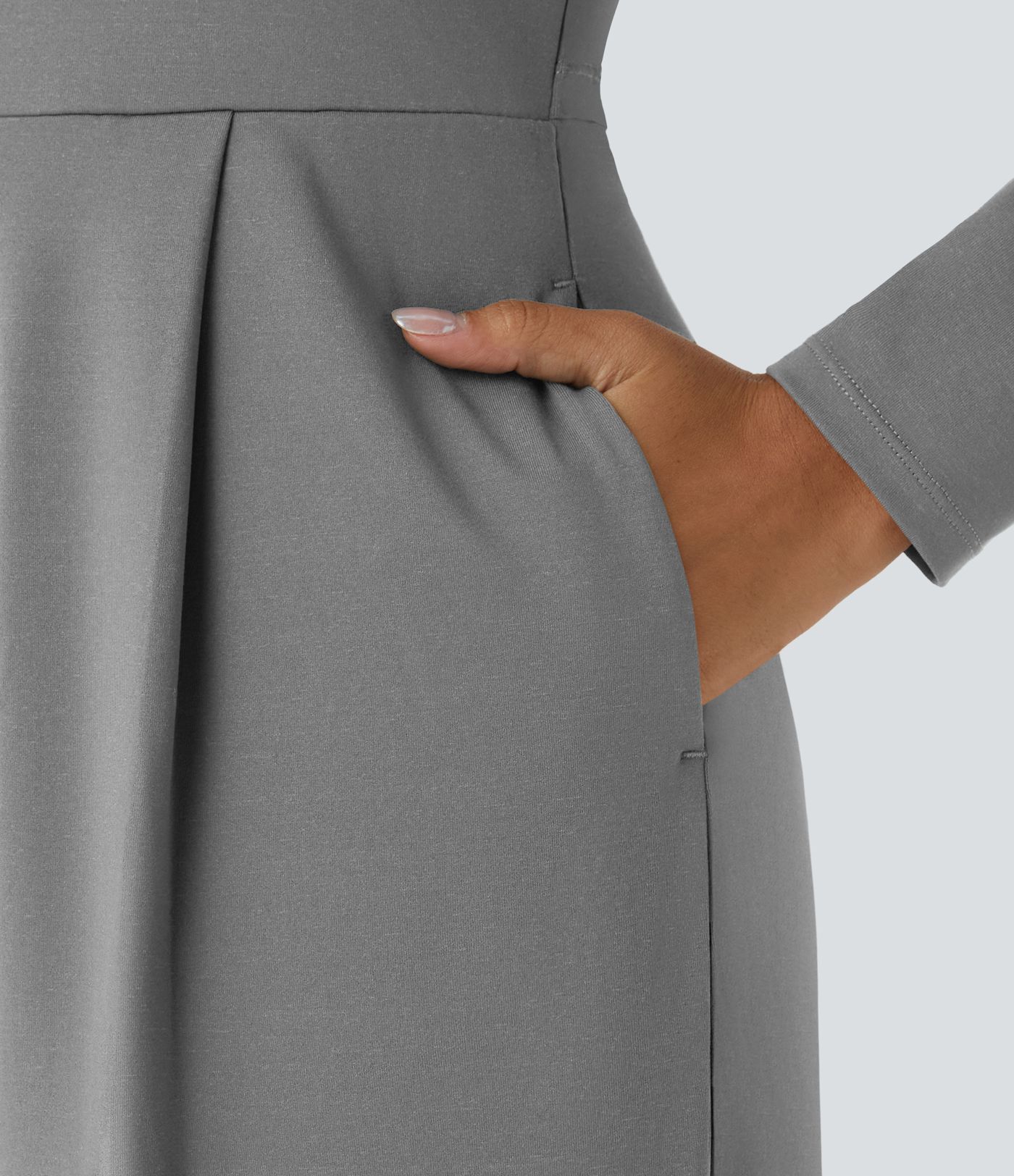 Long Sleeve Pocket Wide Leg Jumpsuit-Easy Peezy