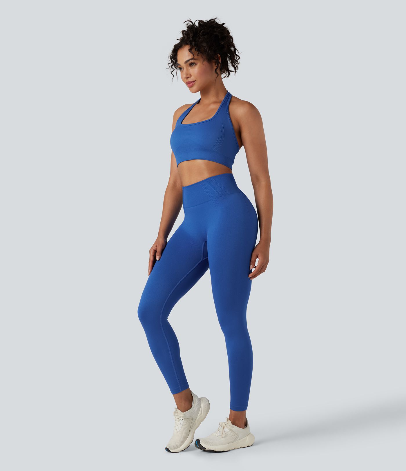 OneForm Seamless Flow Low Support Halter Yoga Sports Bra