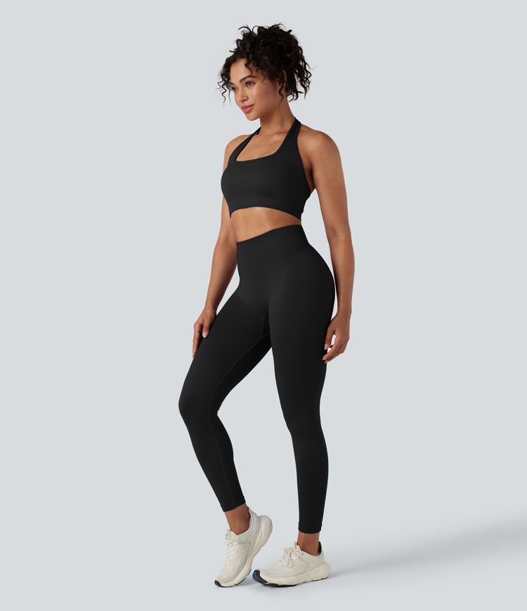 OneForm Seamless Flow Low Support Halter Yoga Sports Bra