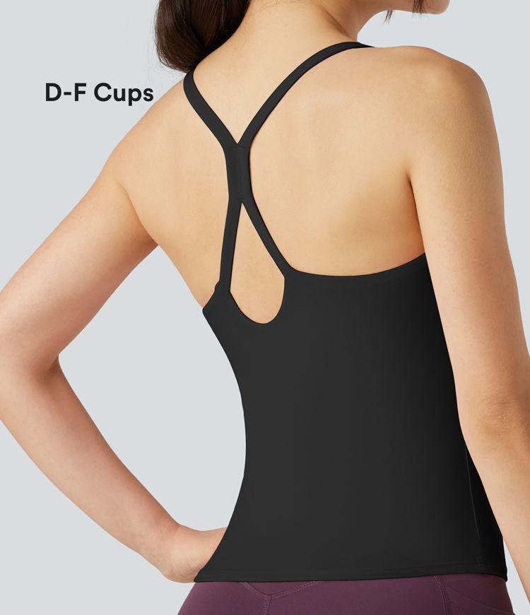 SoftlyZero™ Plush Cut Out Yoga Tank Top D-F Cups