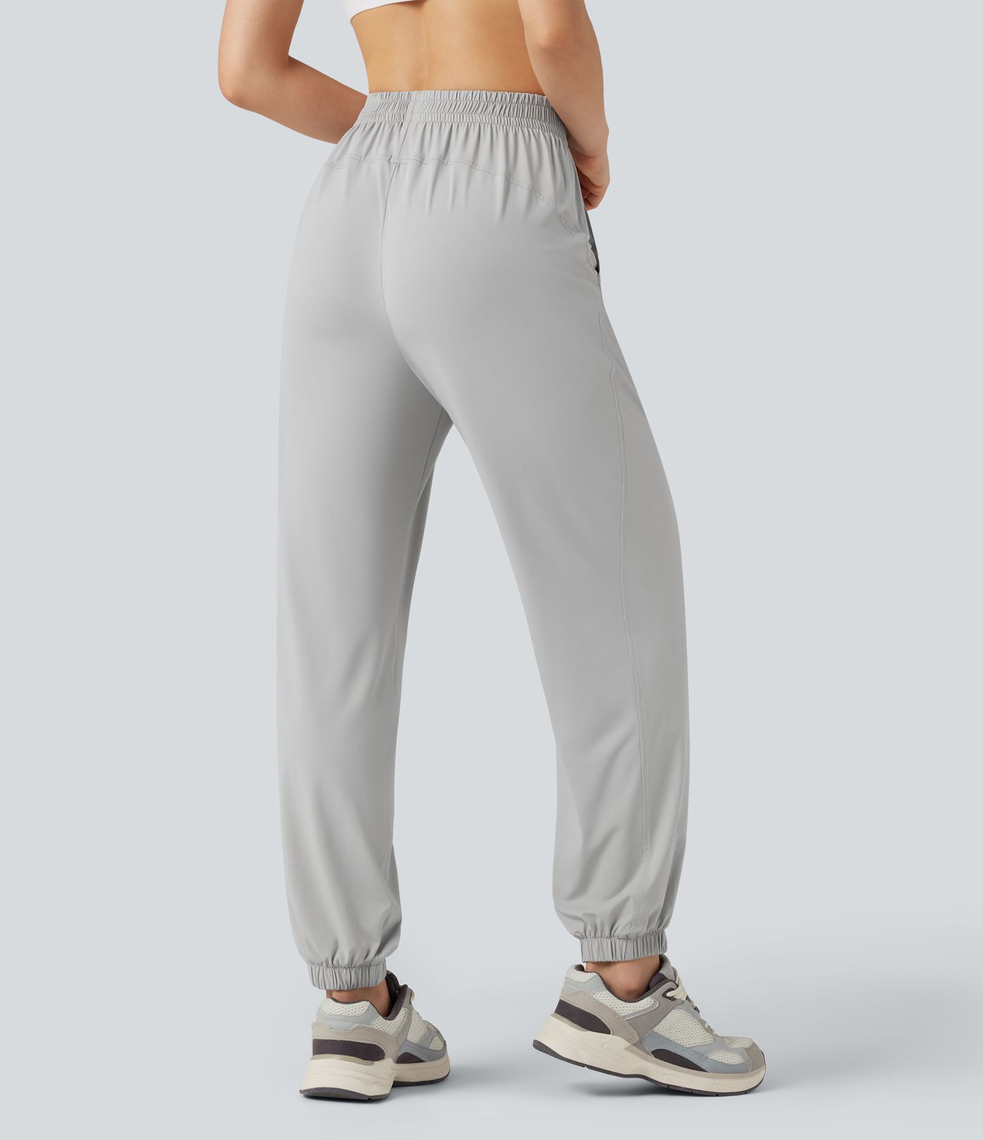 Mid Rise Cool Touch Hiking Joggers with Pockets-UPF50+