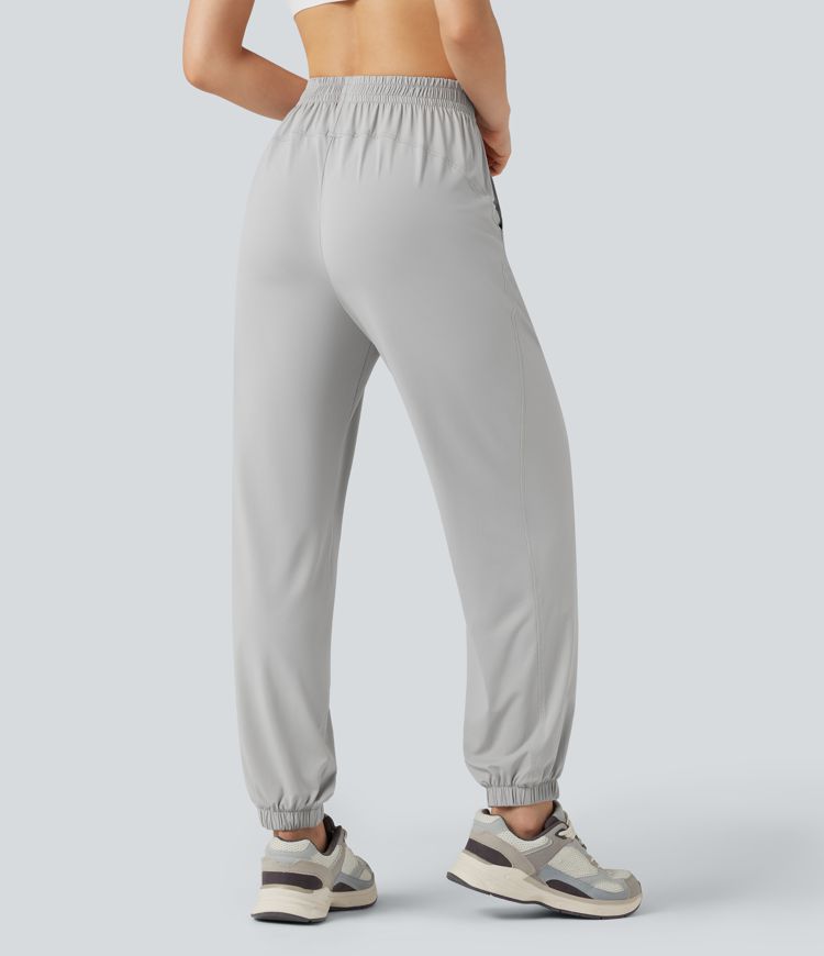 Mid Rise Cool Touch Hiking Joggers with Pockets-UPF50+