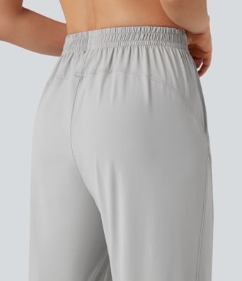 Mid Rise Cool Touch Hiking Joggers with Pockets-UPF50+