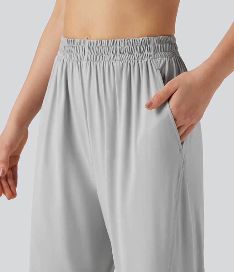 Mid Rise Cool Touch Hiking Joggers with Pockets-UPF50+