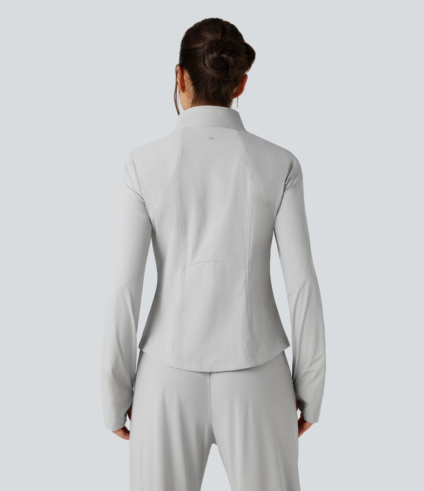 UV Protection Lightweight Breathable Stand Collar Long Sleeve Outdoor Jacket with Pockets-UPF40+