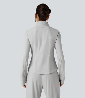 UV Protection Lightweight Breathable Stand Collar Long Sleeve Outdoor Jacket with Pockets-UPF40+