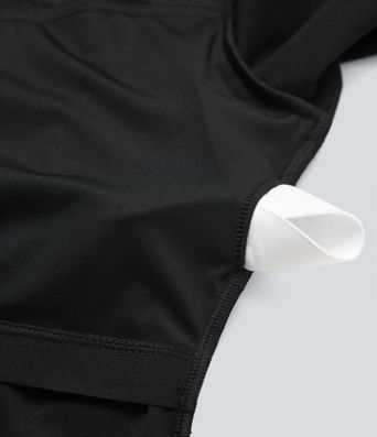 Round Neck Long Sleeve Thumb Hole Yoga Sports Top