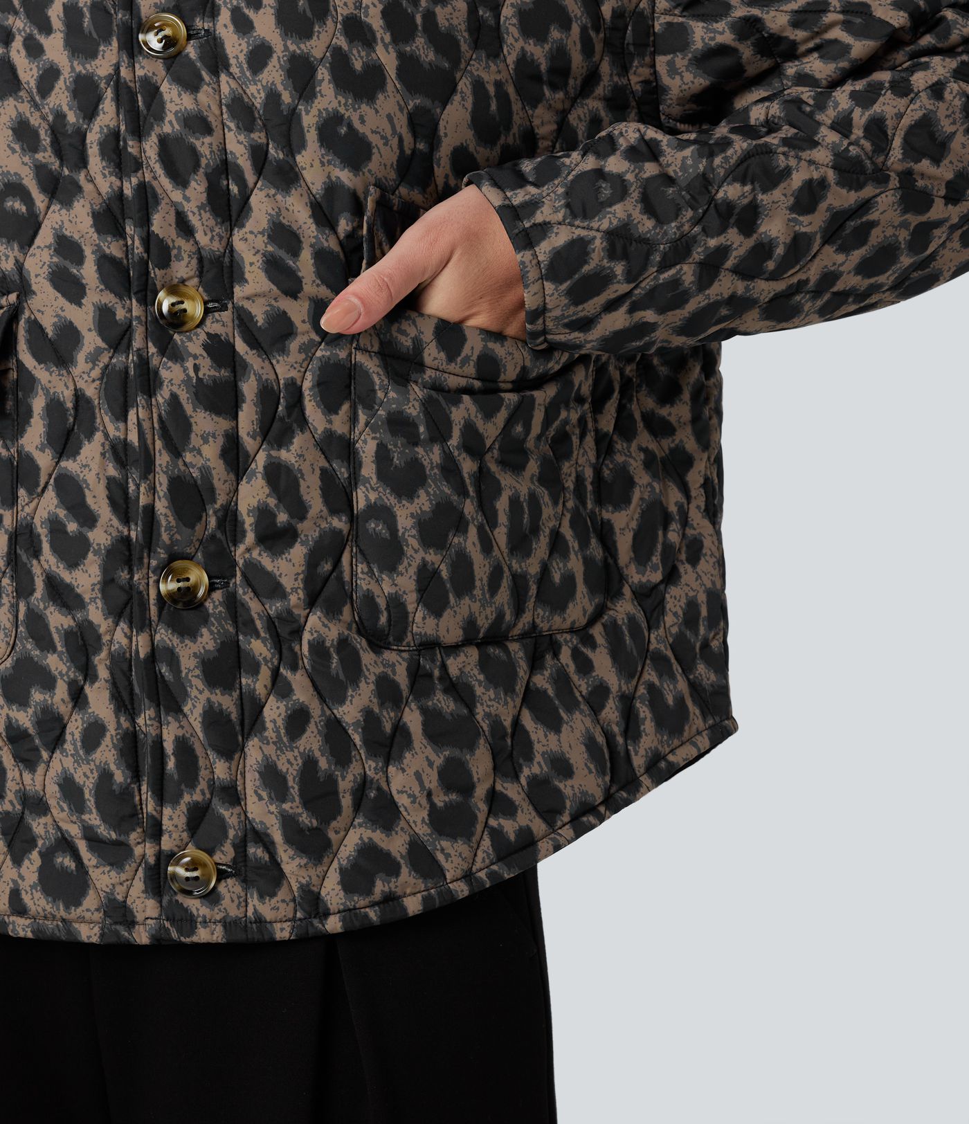 Doudoune réversible déperlante ourlet arrondi avec poches