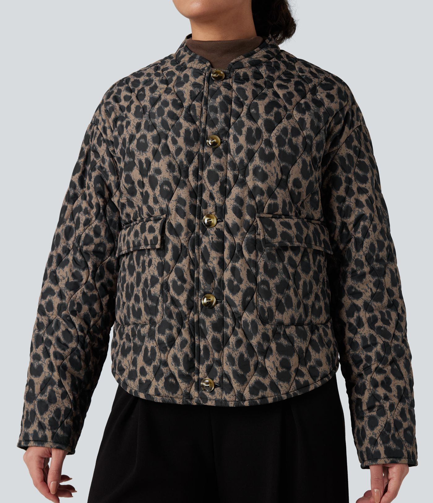 Doudoune réversible déperlante ourlet arrondi avec poches