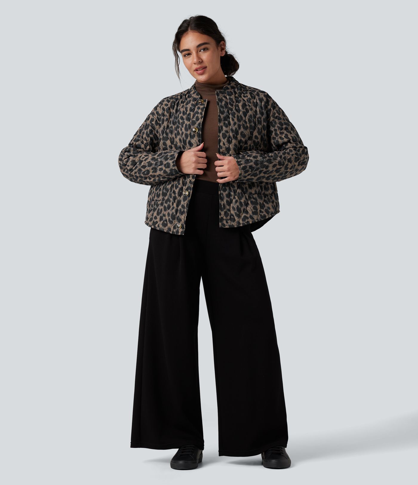 Doudoune réversible déperlante ourlet arrondi avec poches