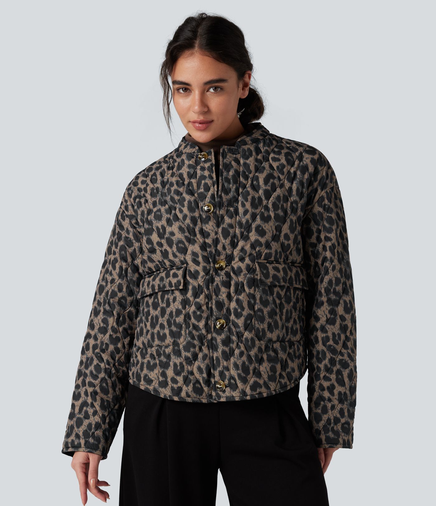 Doudoune réversible déperlante ourlet arrondi avec poches