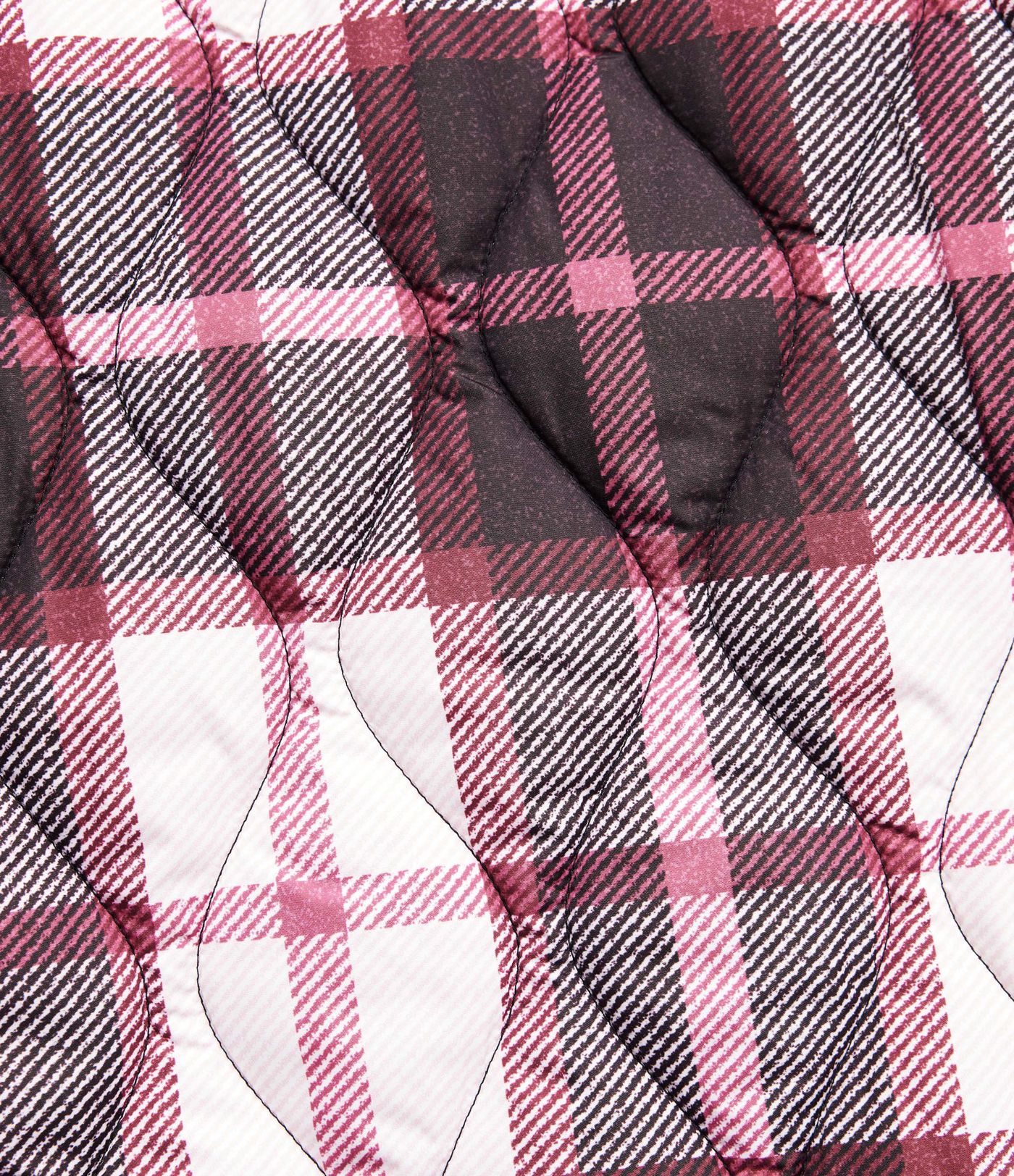 Reversible Durable Water Repellent Curved Hem Casual Quilted Jacket with Pockets