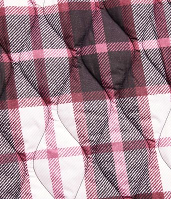 Reversible Durable Water Repellent Curved Hem Casual Quilted Jacket with Pockets