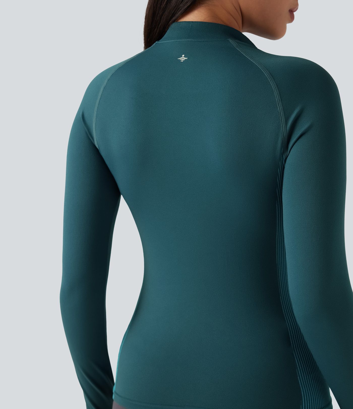 OneForm Seamless Flow Half Zip Long Sleeve Thumb Hole Yoga Sports Top