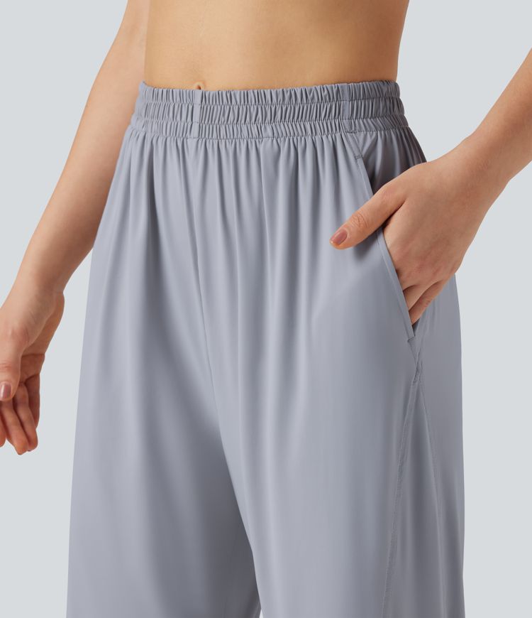 Mid Rise Cool Touch Hiking Joggers with Pockets-UPF50+