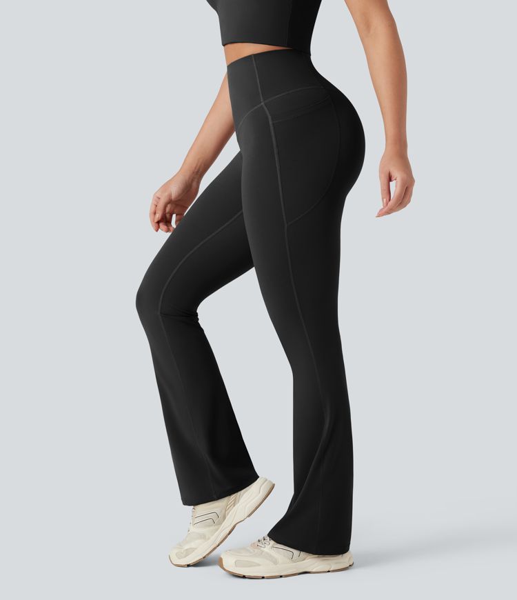 Halara UltraSculpt™ High Waisted Tummy Control Butt Lifting Shaping Yoga Bootcut Leggings with Pockets