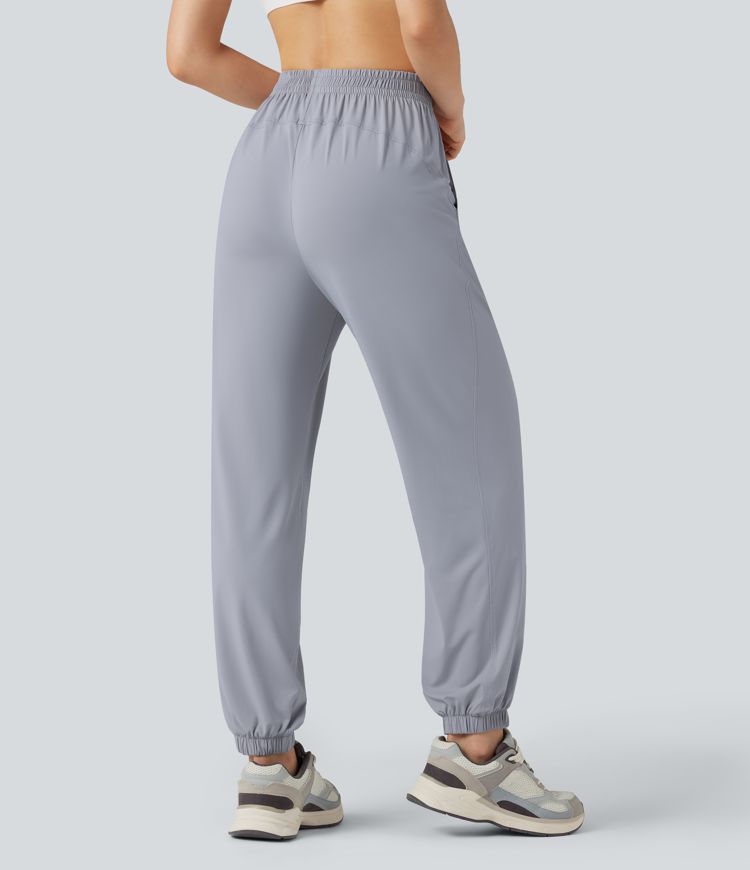 Mid Rise Cool Touch Hiking Joggers with Pockets-UPF50+