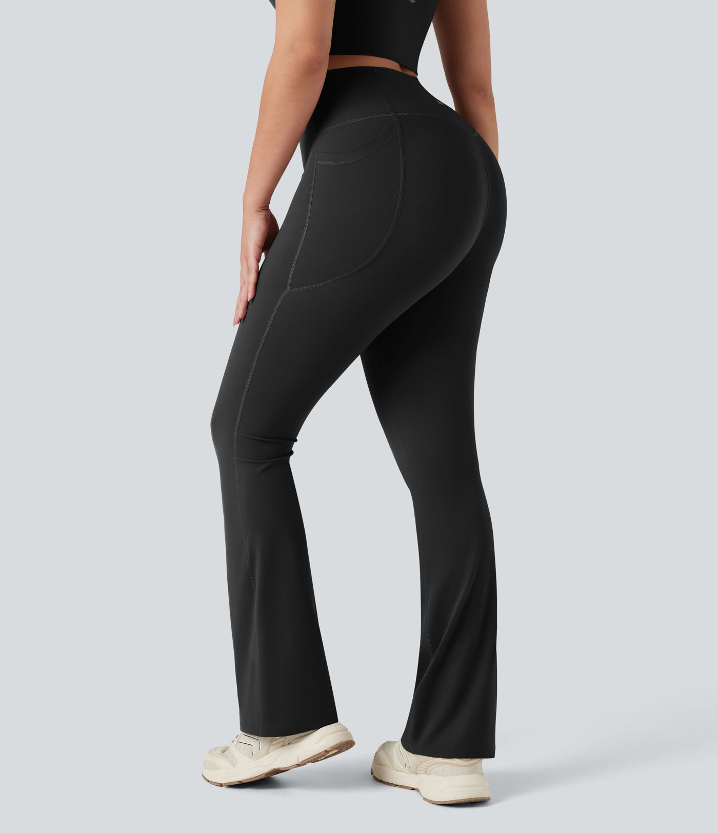 Halara UltraSculpt™ High Waisted Tummy Control Butt Lifting Shaping Yoga Bootcut Leggings with Pockets