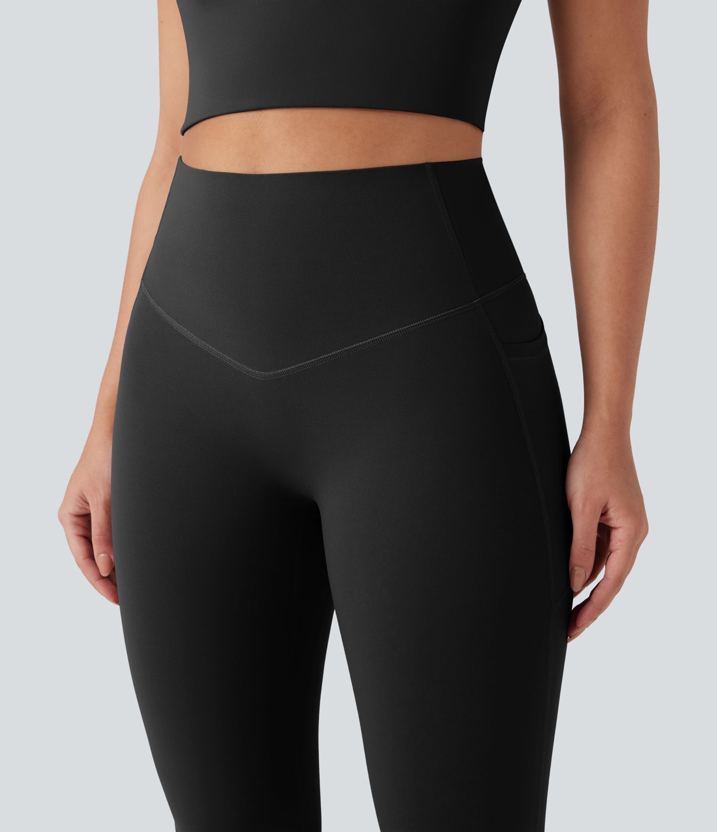 Halara UltraSculpt™ High Waisted Tummy Control Butt Lifting Shaping Yoga Bootcut Leggings with Pockets