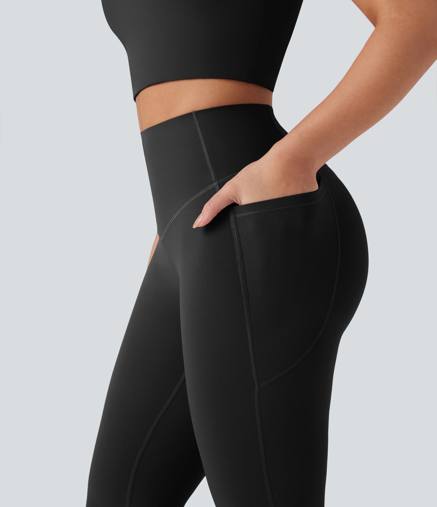 Halara UltraSculpt™ High Waisted Tummy Control Butt Lifting Shaping Yoga Bootcut Leggings with Pockets
