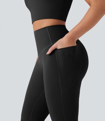 Halara UltraSculpt™ High Waisted Tummy Control Butt Lifting Shaping Yoga Bootcut Leggings with Pockets