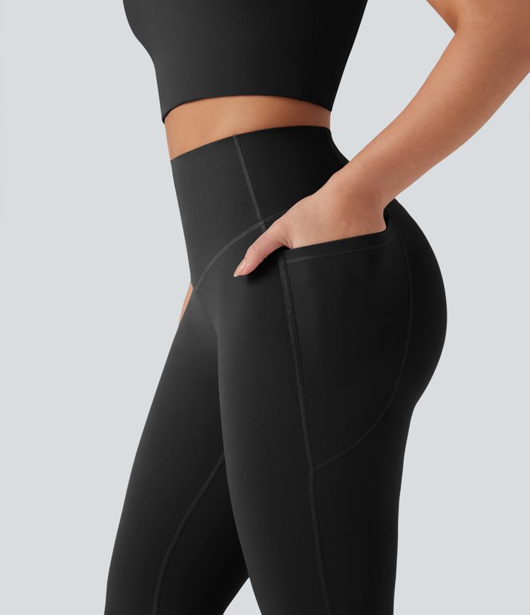 Halara UltraSculpt™ High Waisted Tummy Control Butt Lifting Shaping Yoga Bootcut Leggings with Pockets