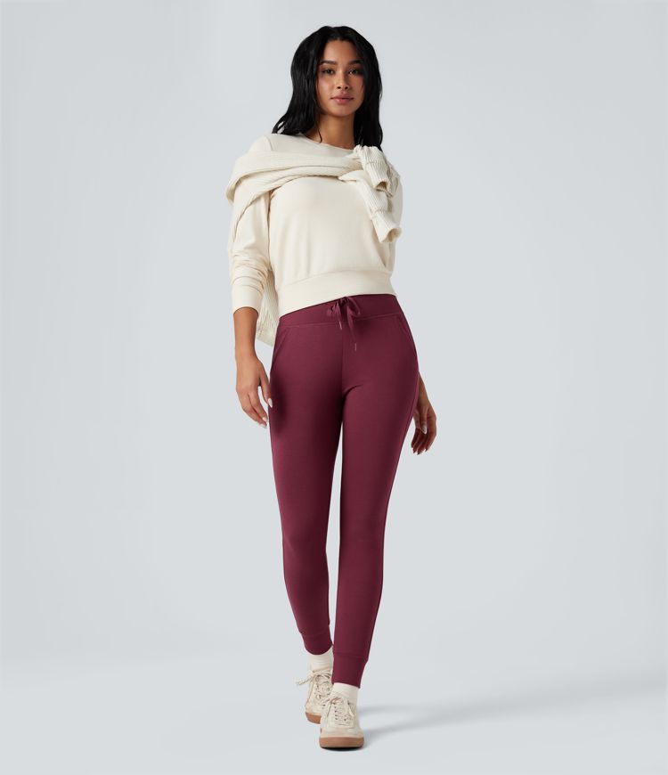 Halara HeatCore High Waisted Drawstring Warming Casual Joggers with Pockets