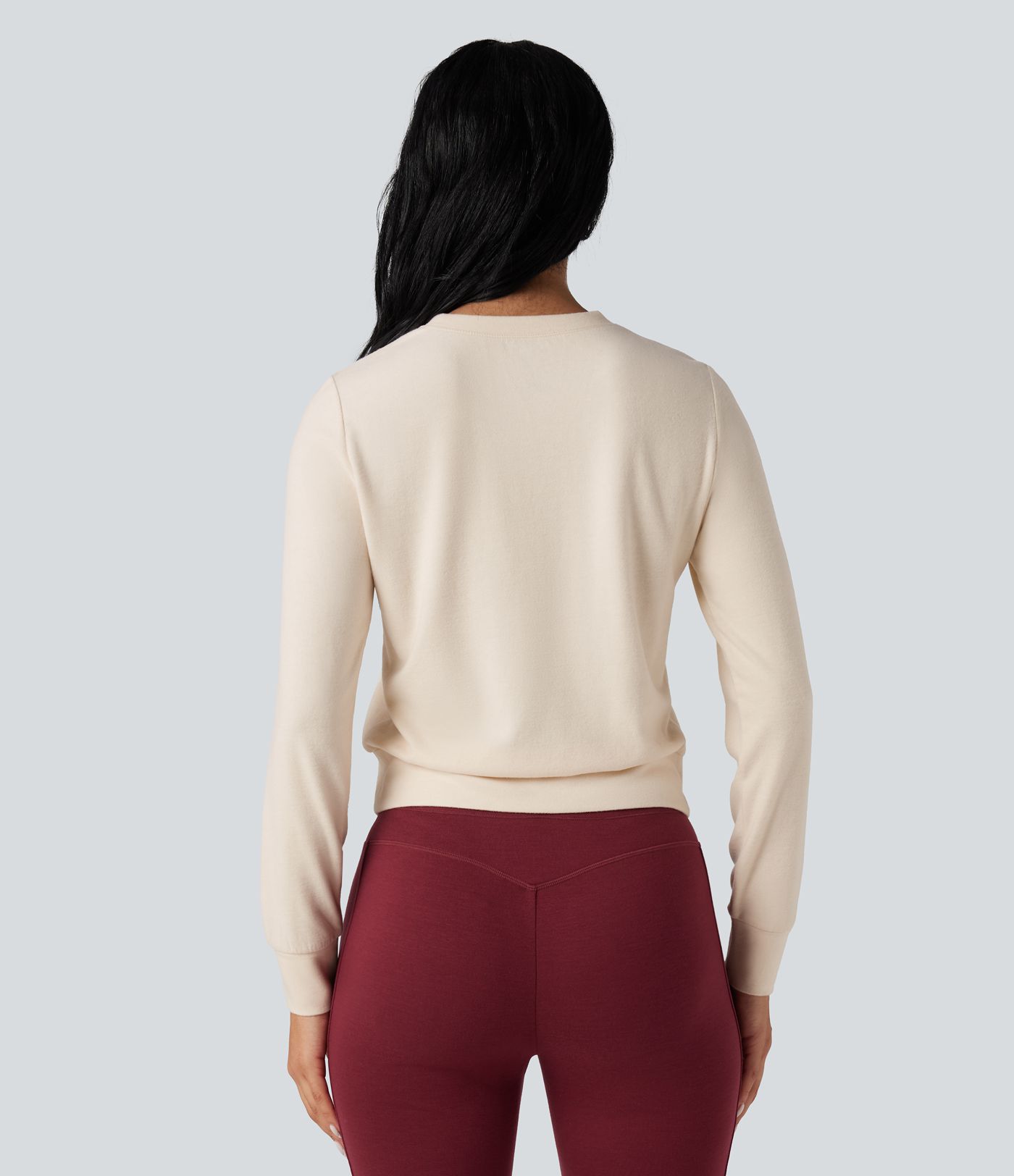 Halara HeatCore Round Neck Long Sleeve Casual Warming Top