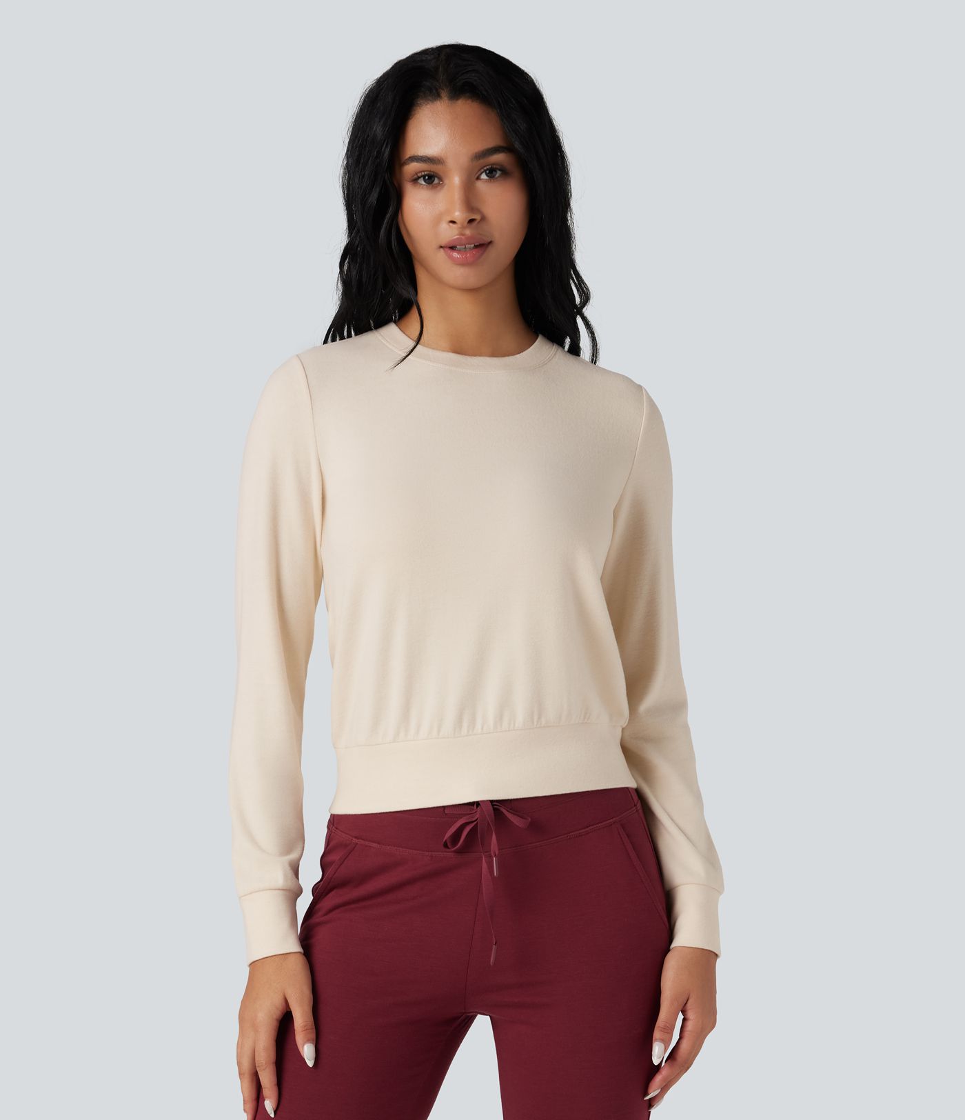 Halara HeatCore Round Neck Long Sleeve Casual Warming Top