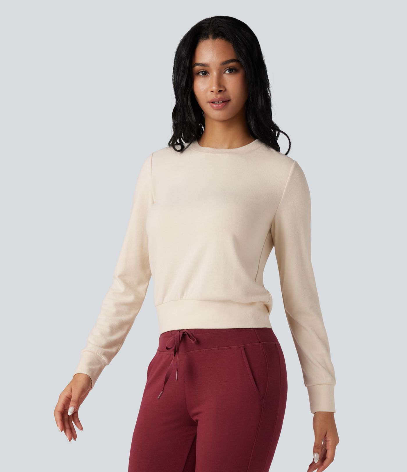 Halara HeatCore Round Neck Long Sleeve Casual Warming Top