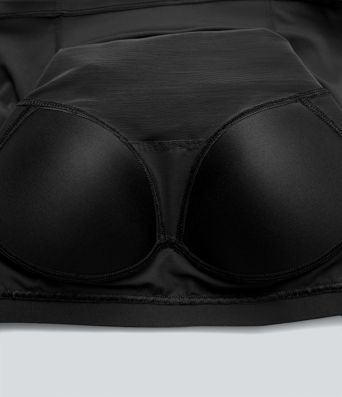 SoftlyZero™ Airy Push-Up Long Sleeve Thumb Hole Contrast Mesh Cool Touch Yoga Sports Top-UPF50+