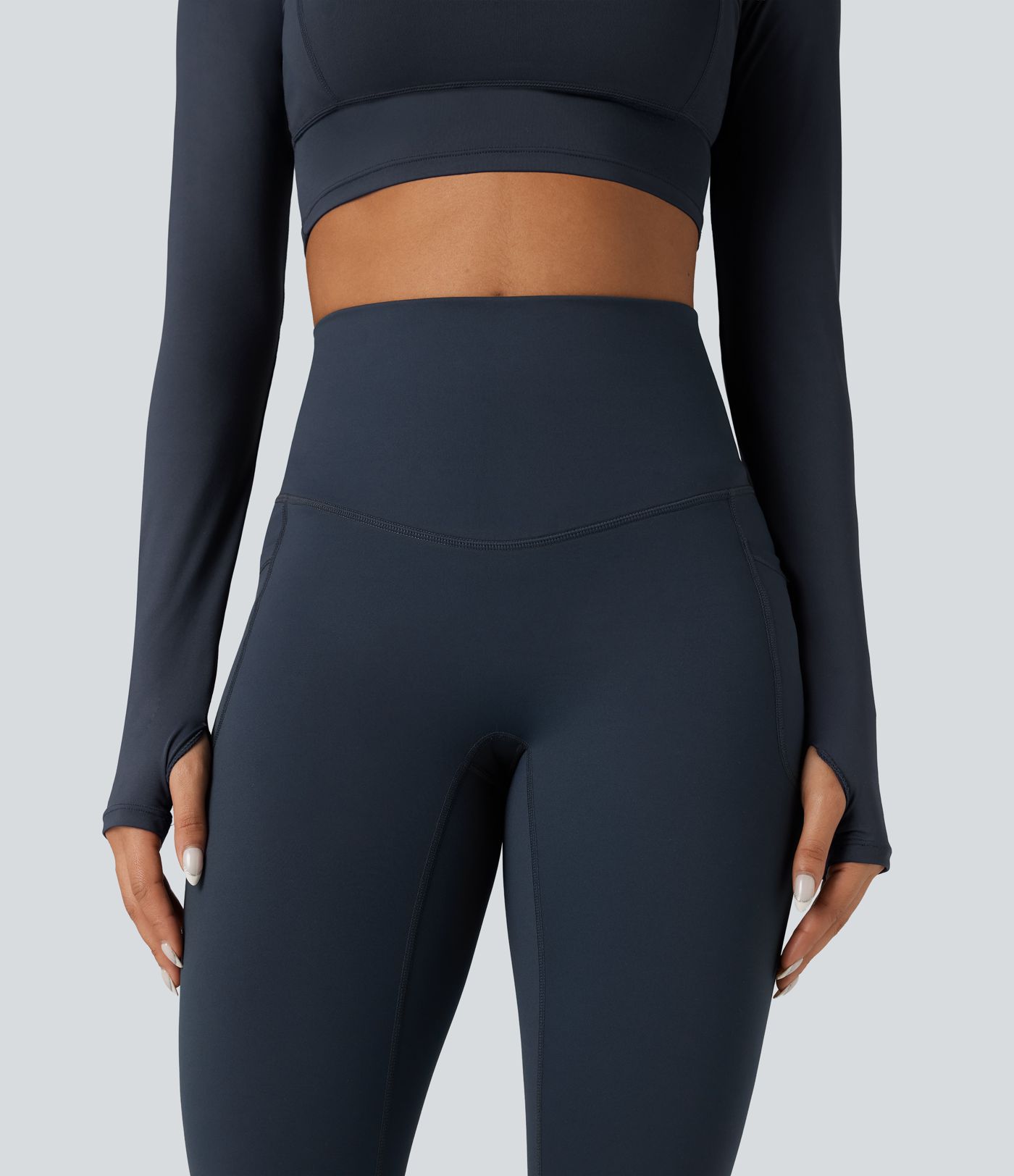 Legging running polaire thermique gainant croisé dos taille haute Halara UltraSculpt™ Heat avec poches