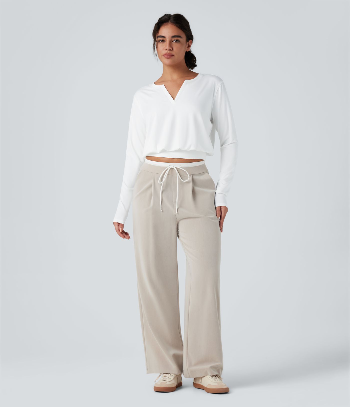 Henley Long Sleeve Casual T-Shirt