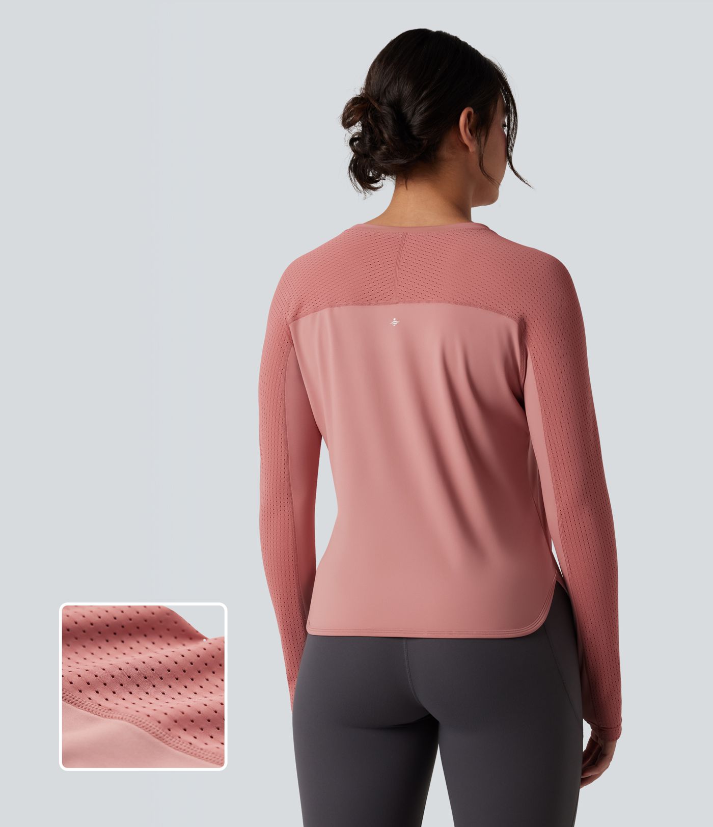 Round Neck Long Sleeve Yoga Sports Top