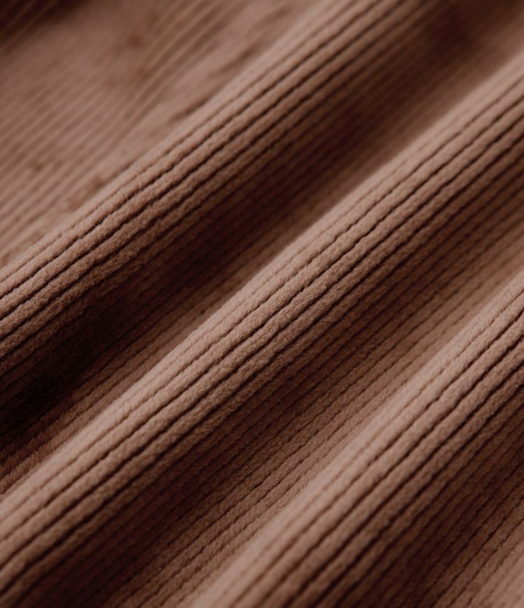 Ribbed Knit Long Sleeve Fleece Casual Jacket