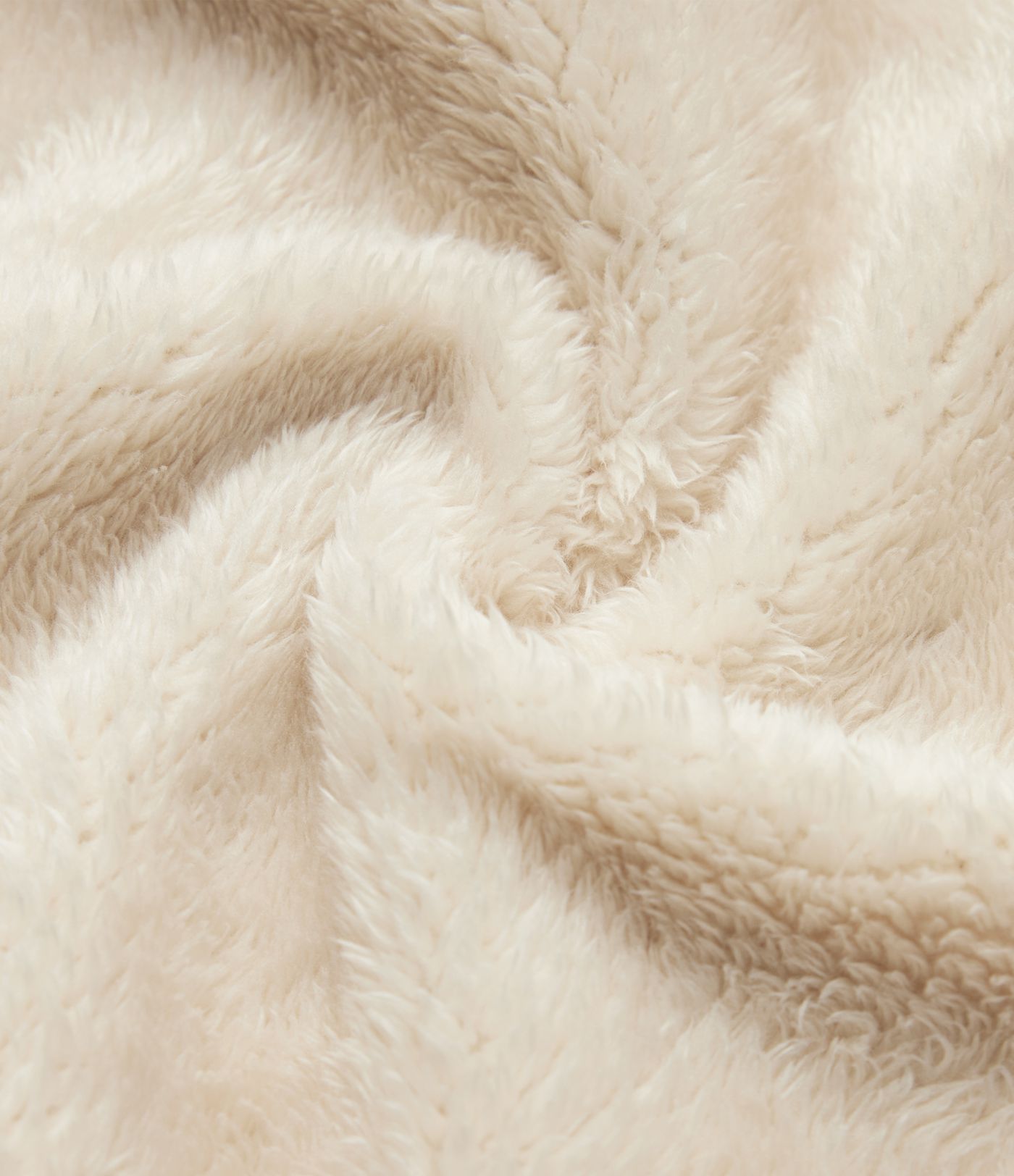 Casual lange fleeceparka met capuchon, lange mouwen, verstelbaar trekkoord en zakken