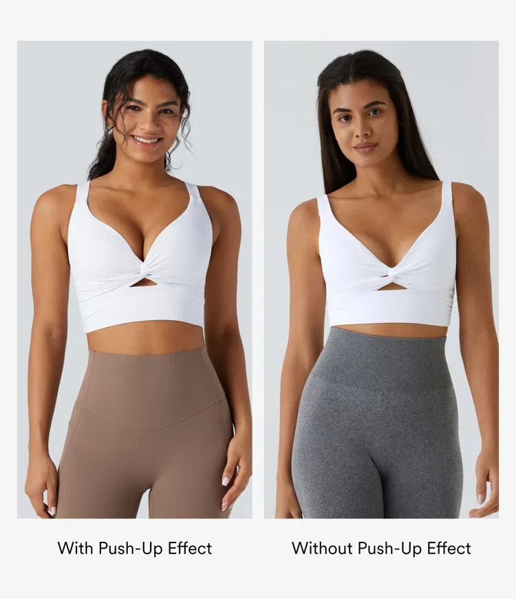 Weiß Halara UltraSculpt™ - Yoga-Sport-BH mit leichtem Support und geformten Körbchen - Push-Up / 2