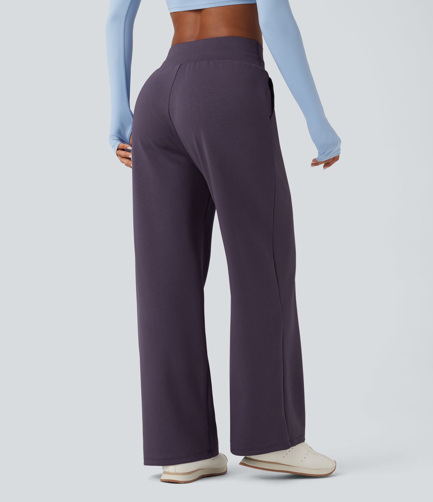 High Waisted Yoga Baggy Pants with Pockets