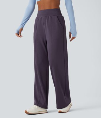 High Waisted Yoga Baggy Pants with Pockets