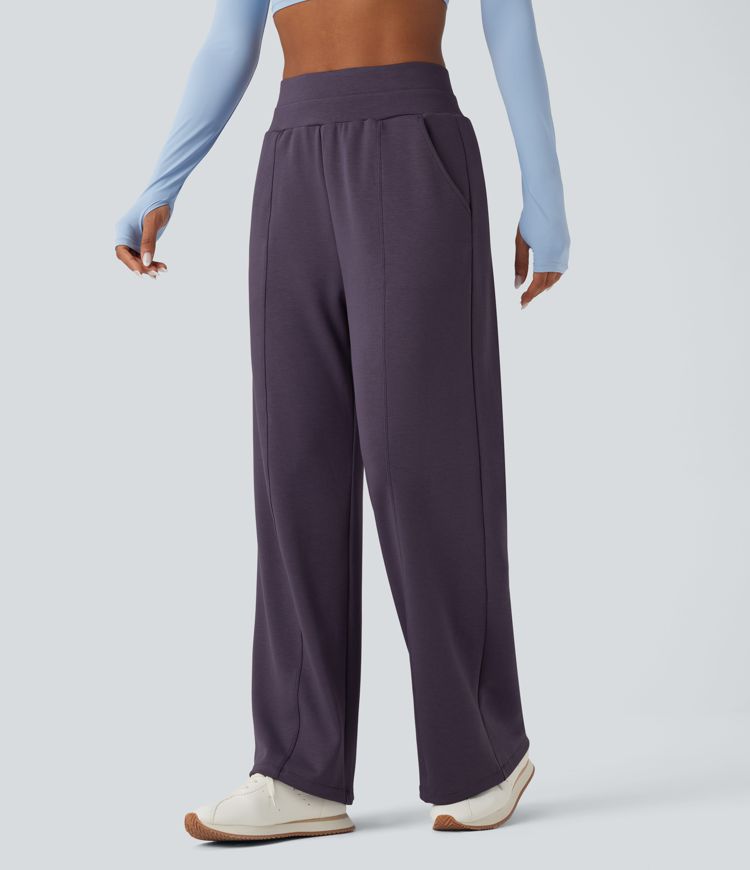 High Waisted Yoga Baggy Pants with Pockets