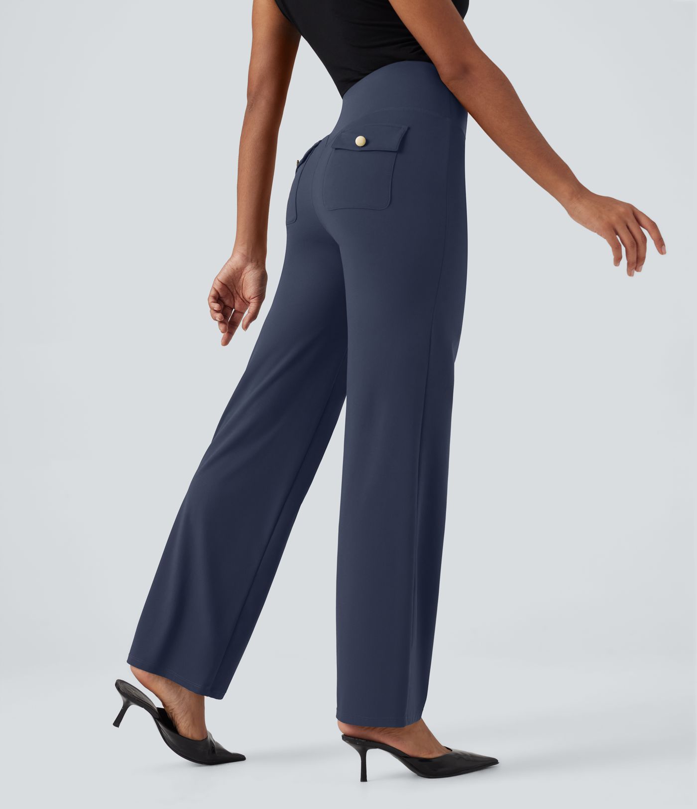 Halara UltraSculpt™ High Waisted Tummy Control Straight Leg Work Pants with Pockets