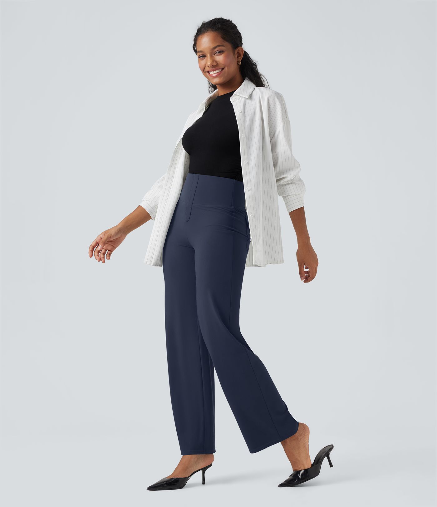Halara UltraSculpt™ High Waisted Tummy Control Straight Leg Work Pants with Pockets