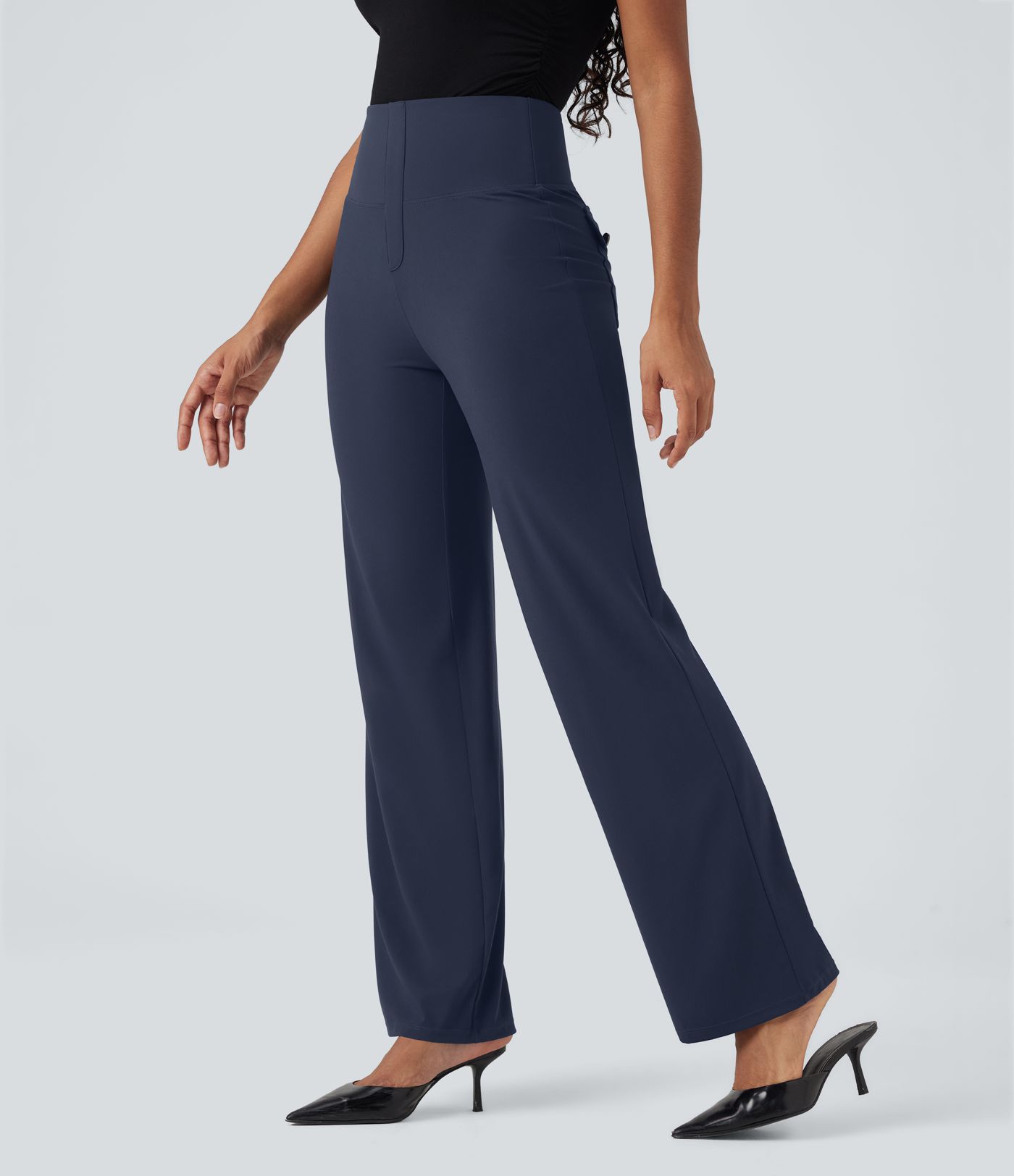Halara UltraSculpt™ High Waisted Tummy Control Straight Leg Work Pants with Pockets
