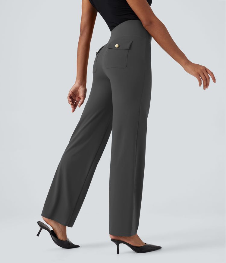 Halara UltraSculpt™ High Waisted Tummy Control Straight Leg Work Pants with Pockets