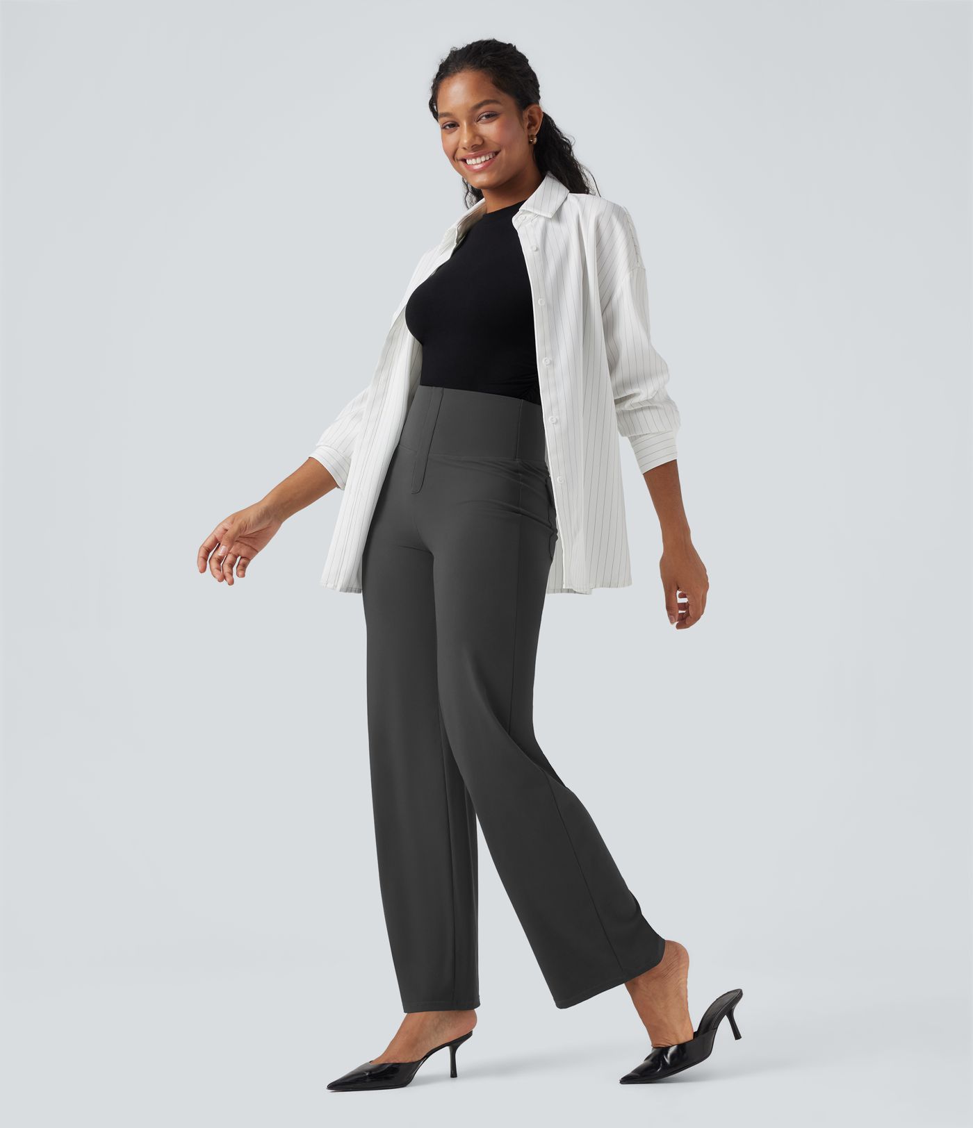 Halara UltraSculpt™ High Waisted Tummy Control Straight Leg Work Pants with Pockets