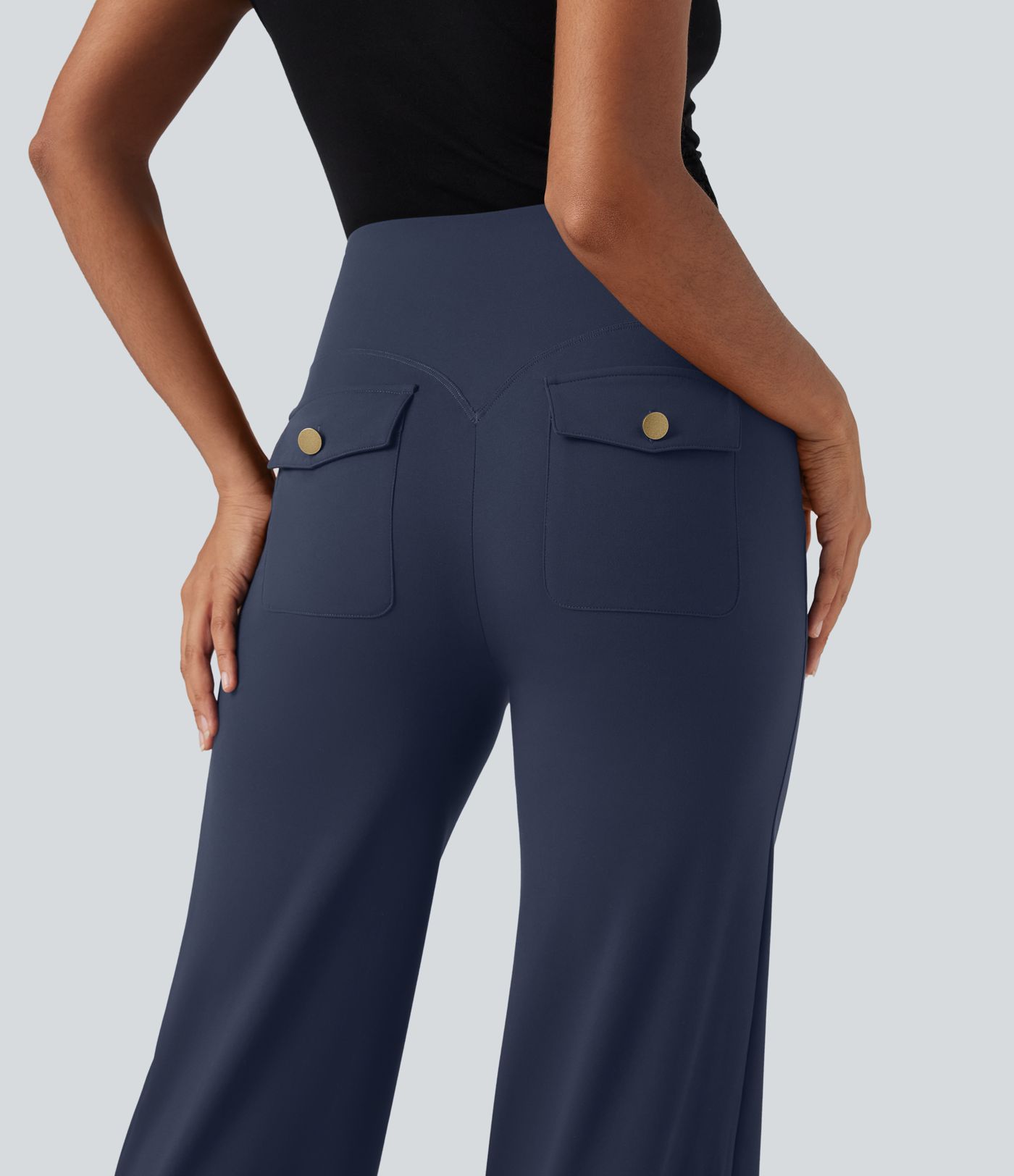 Halara UltraSculpt™ High Waisted Tummy Control Straight Leg Work Pants with Pockets