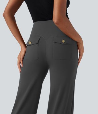 Halara UltraSculpt™ High Waisted Tummy Control Straight Leg Work Pants with Pockets
